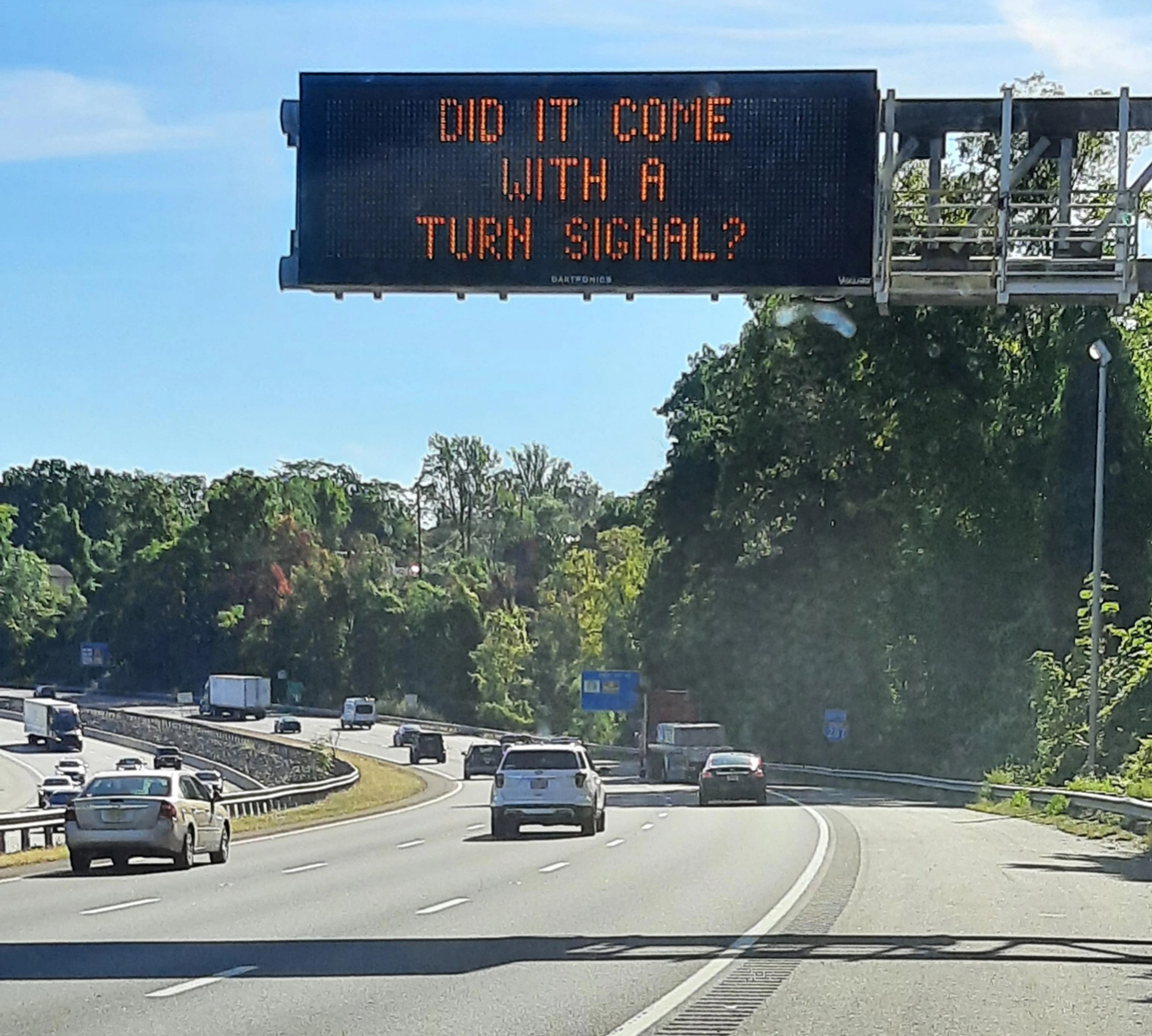 NEW JERSEY CAN NO LONGER HAVE THEIR FUNNY SIGNS ON THE ROADS.