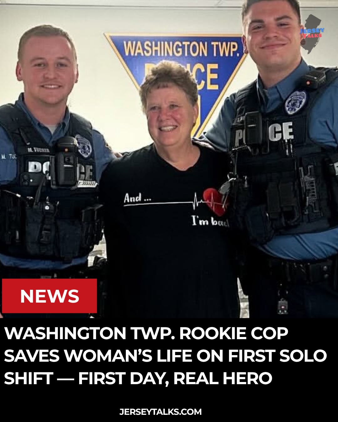 Washington Twp. Rookie Cop Helps Save Driver In Cardiac Arrest On First Solo Shift — First Day, Real Hero