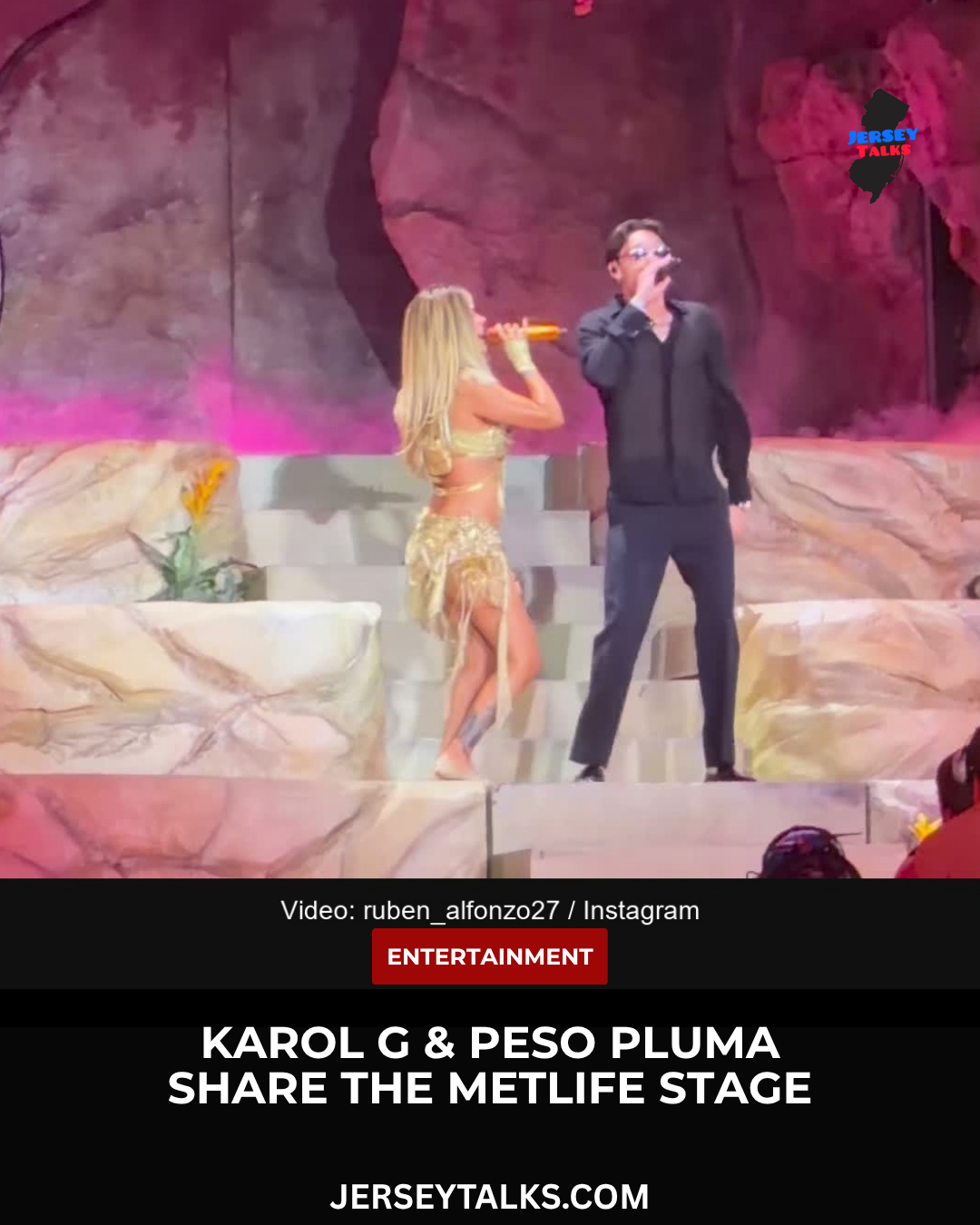 Karol G and Peso Pluma Share the Stage at Metlife Stadium