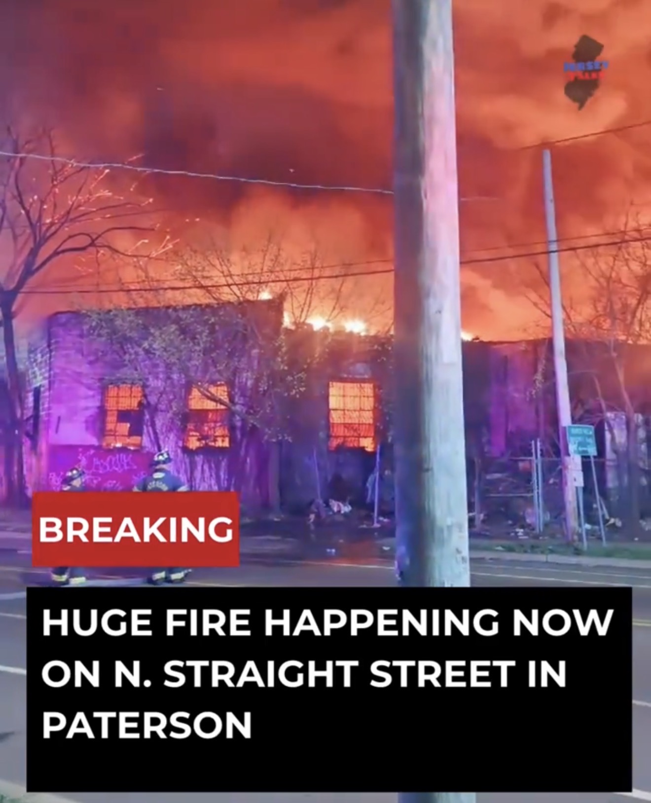 Huge Fire Happening Now On N. Straight Street In Paterson