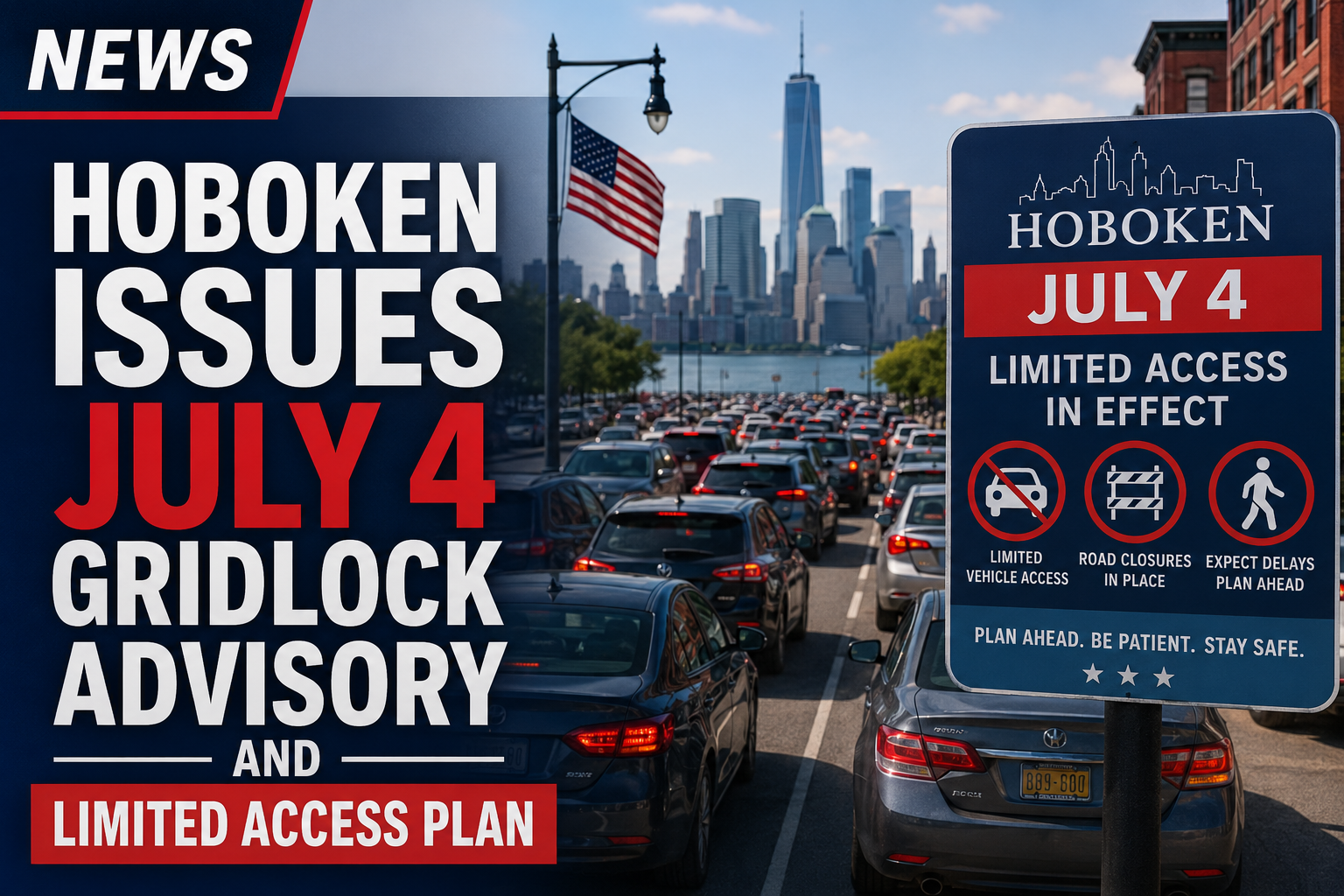 Hoboken Issues July 4 Gridlock Advisory and Limited Access Plan