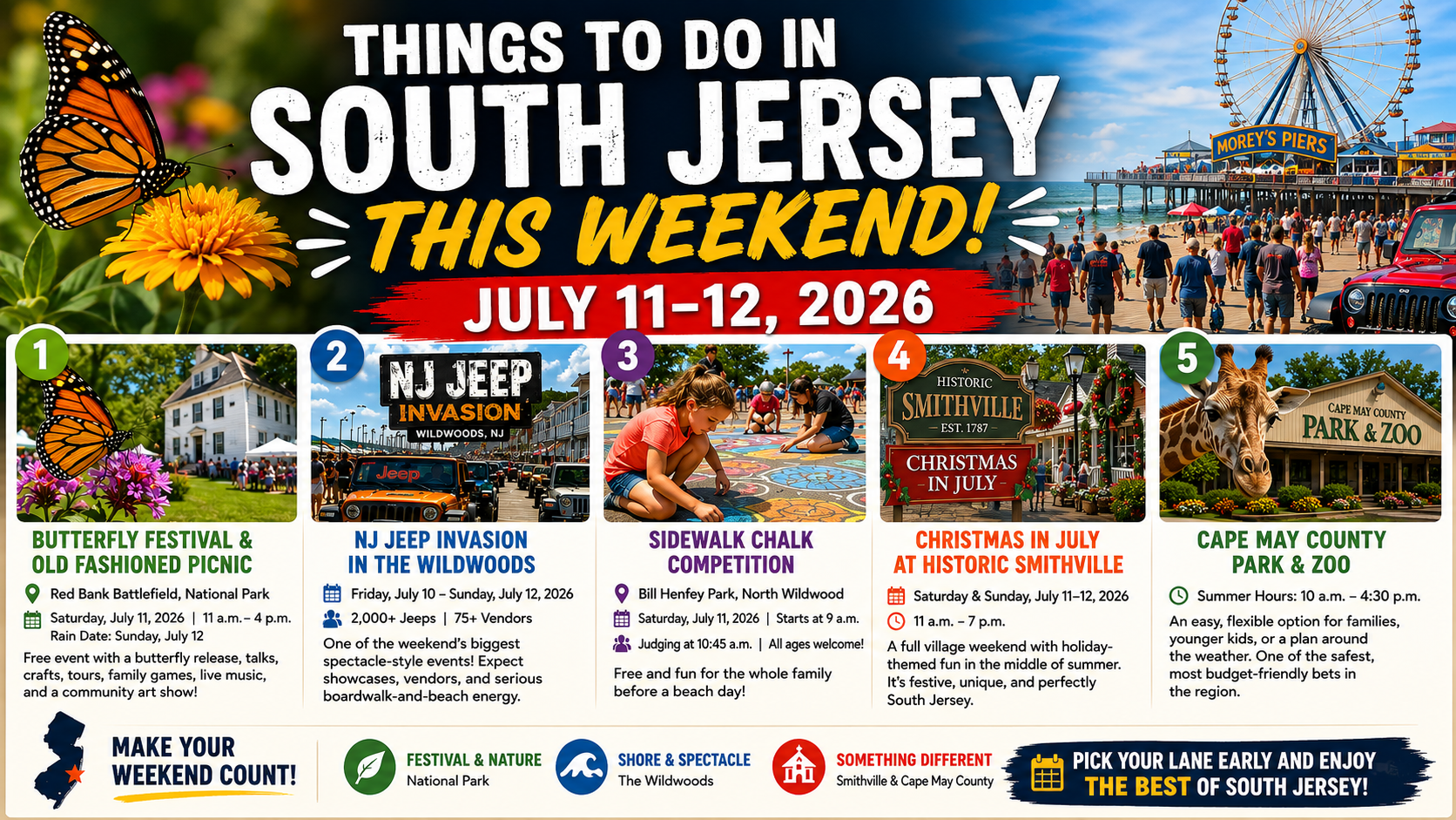 Things to Do in South Jersey This Weekend: July 11-12, 2026