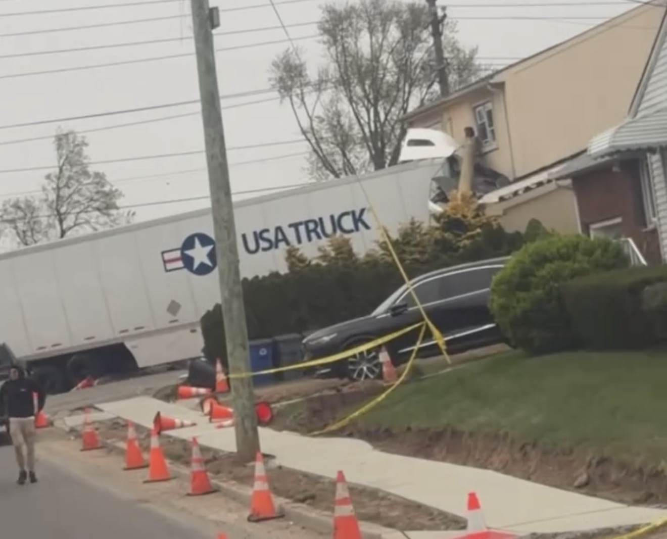 Truck Slams Into Building At 2am, Driver Trapped, Two Injured
