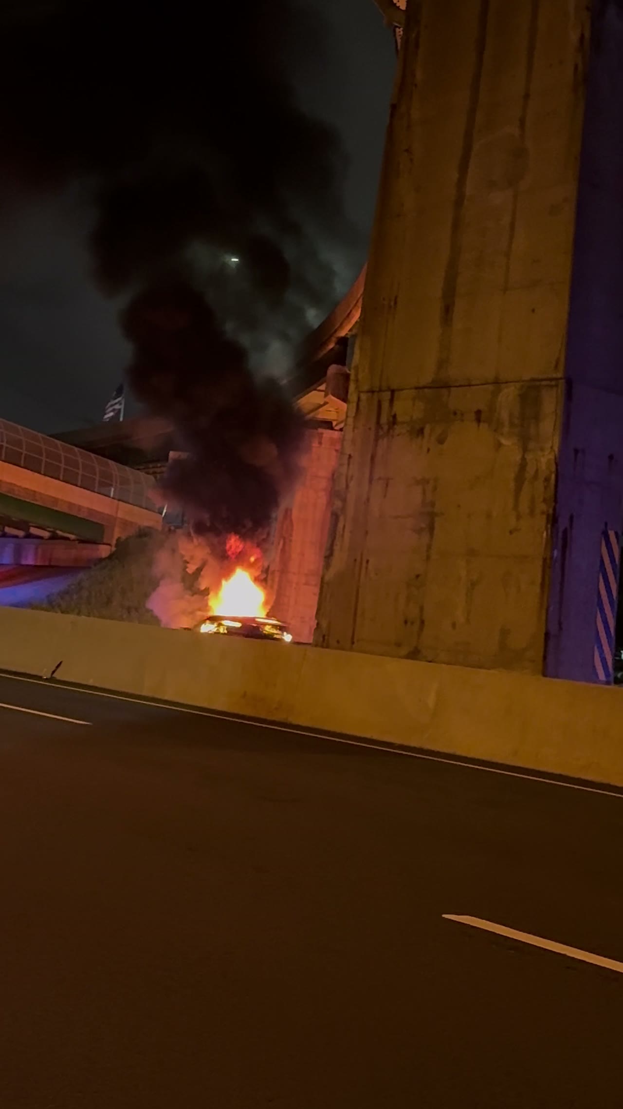 Car Fire on Garden State Parkway