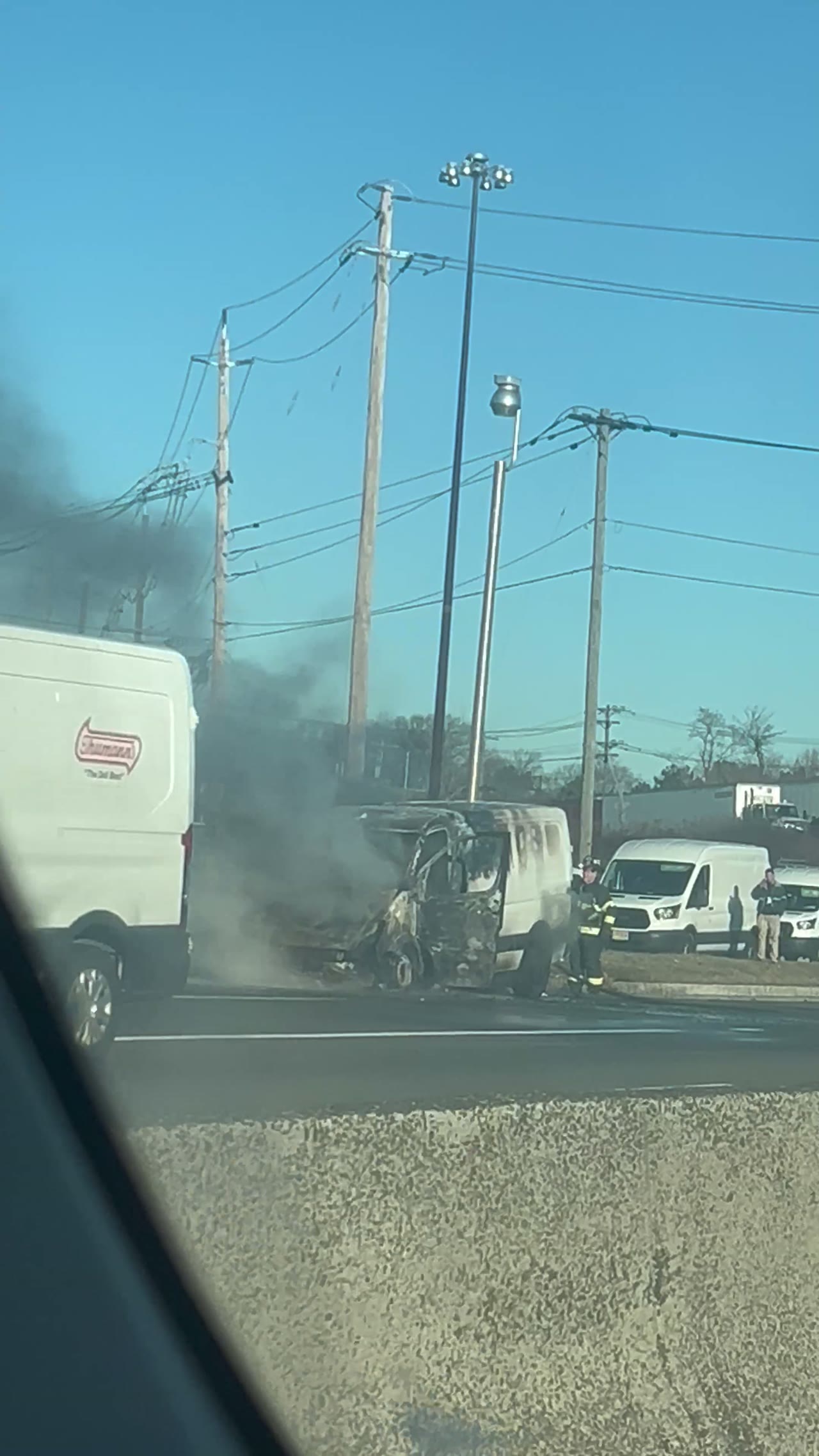 Car Fire on Rt3 East Towards Secaucus